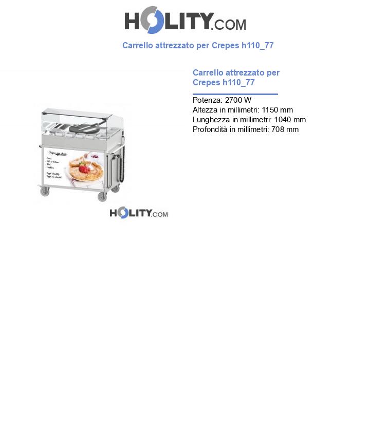 Carrello attrezzato per Crepes h110_77