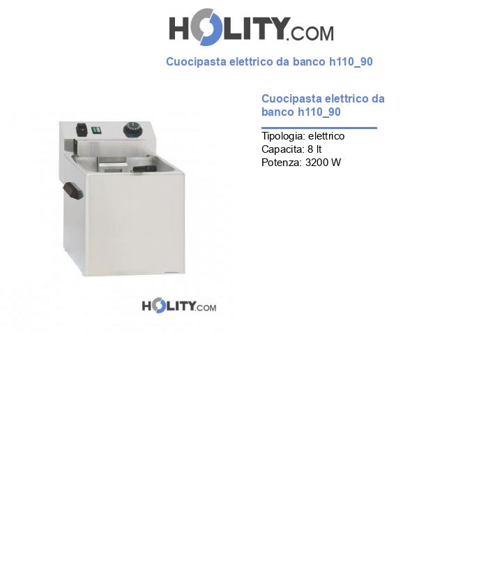 Cuocipasta elettrico da banco h110_90