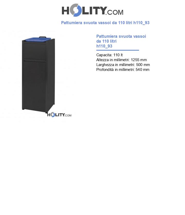 Pattumiera svuota vassoi da 110 litri h110_93