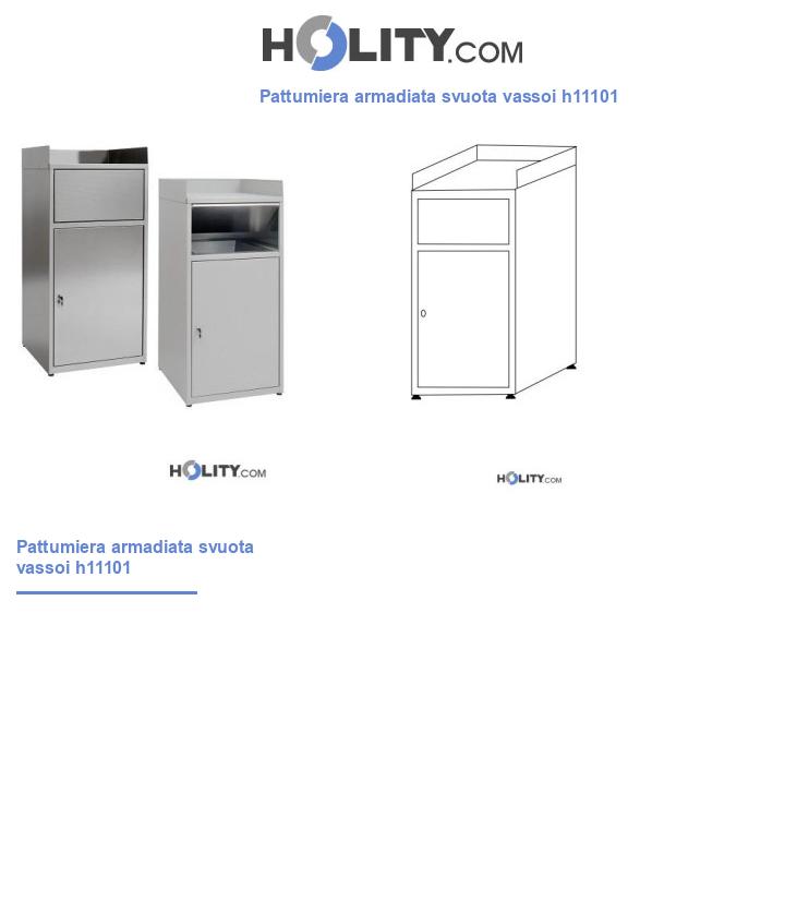 Pattumiera armadiata svuota vassoi h11101
