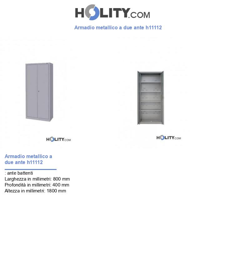 Armadio metallico a due ante h11112