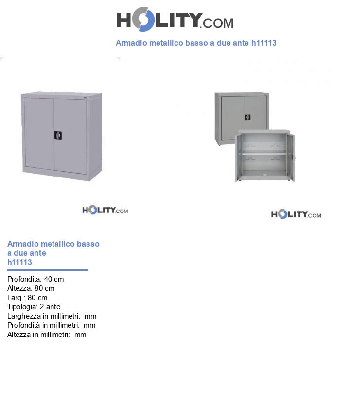 Armadio metallico basso a due ante h11113