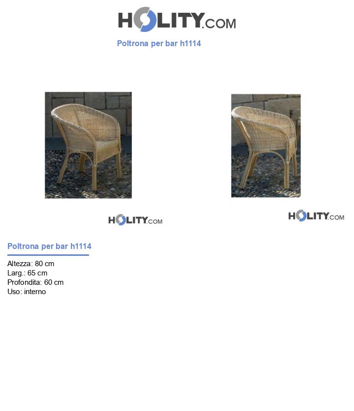 Poltrona per bar h1114