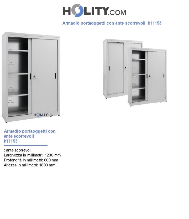 Armadio portaoggetti con ante scorrevoli  h11153
