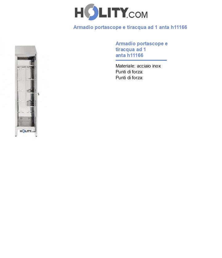 Armadio portascope e tiracqua ad 1 anta h11166