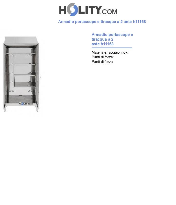 Armadio portascope e tiracqua a 2 ante h11168