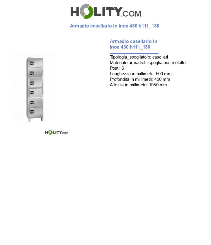 Armadio casellario in inox 430 h111_130