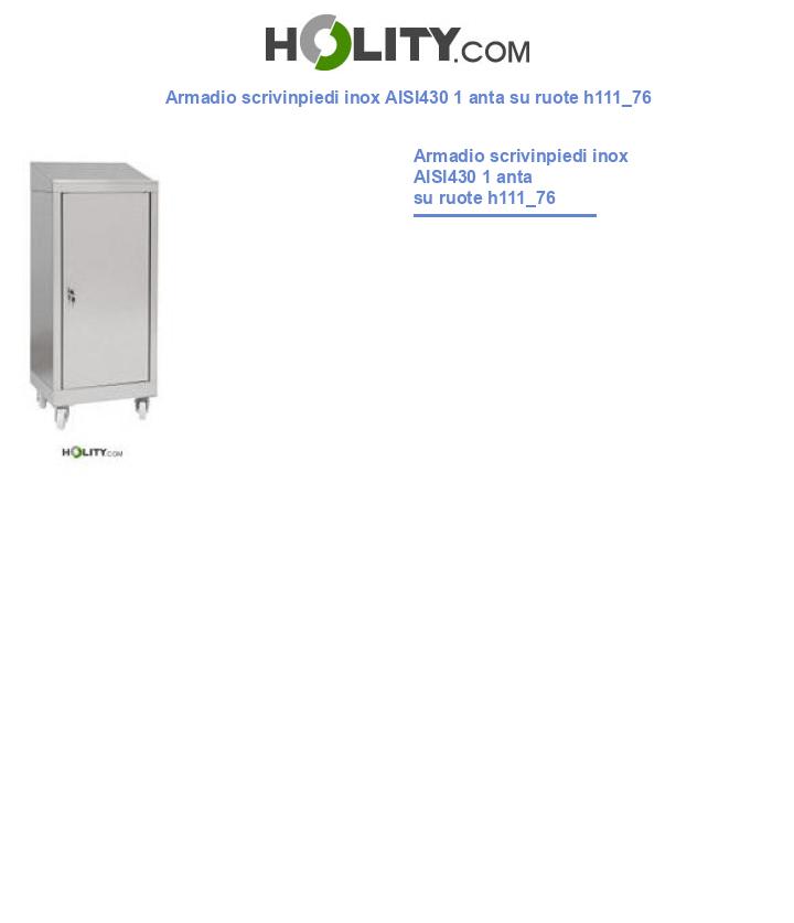 Armadio scrivinpiedi in acciaio inox h111_76