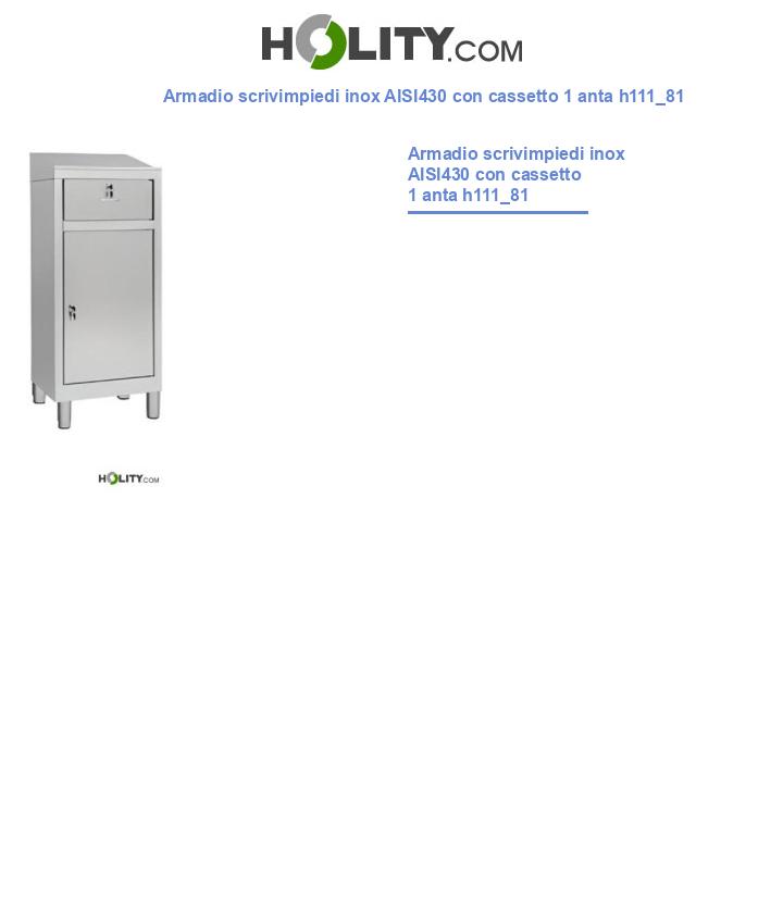 Armadio scrivinpiedi con cassetto 1 anta h111_81
