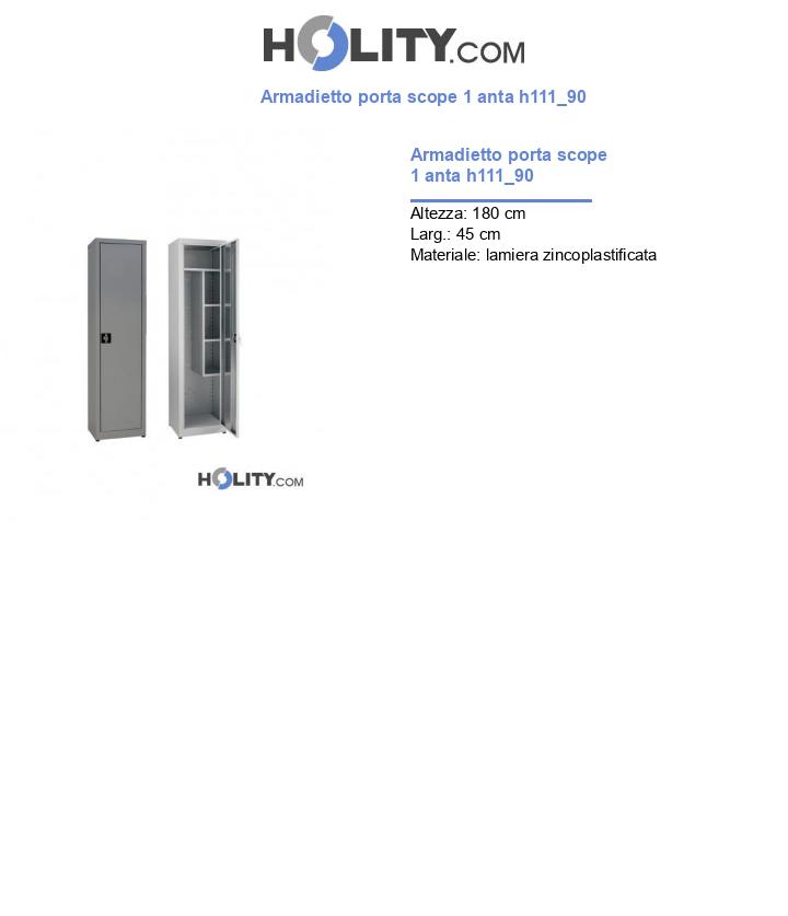 Armadietto porta scope 1 anta h111_90