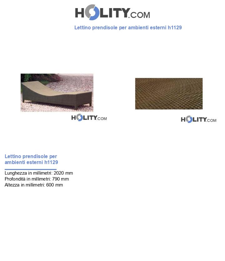 Lettino prendisole per ambienti esterni h1129