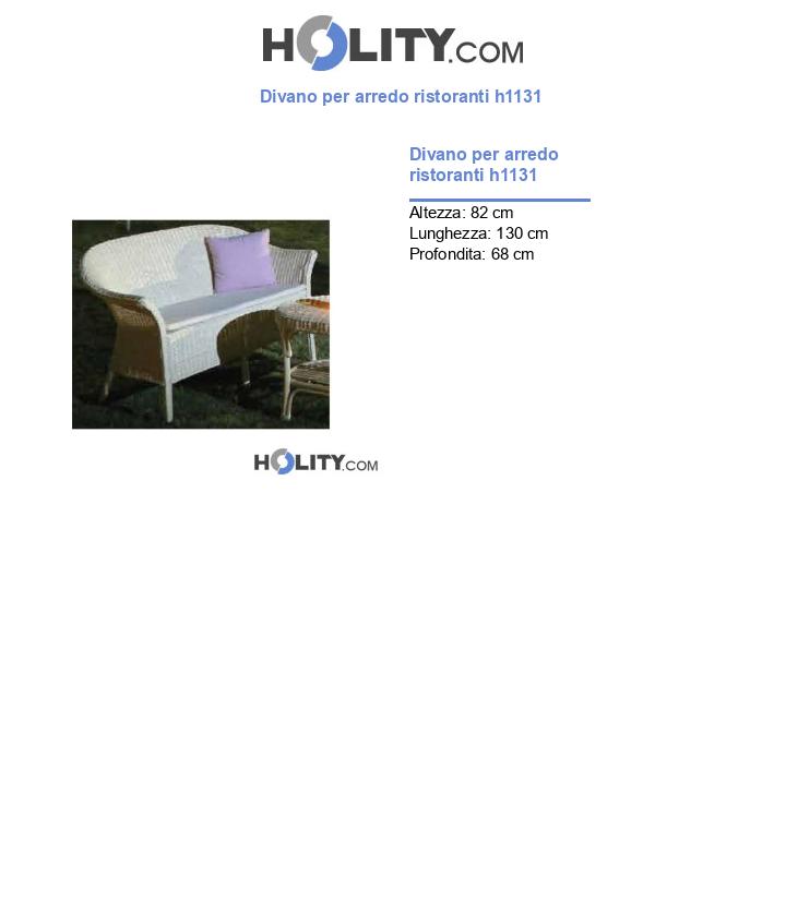 Divano per arredo ristoranti h1131