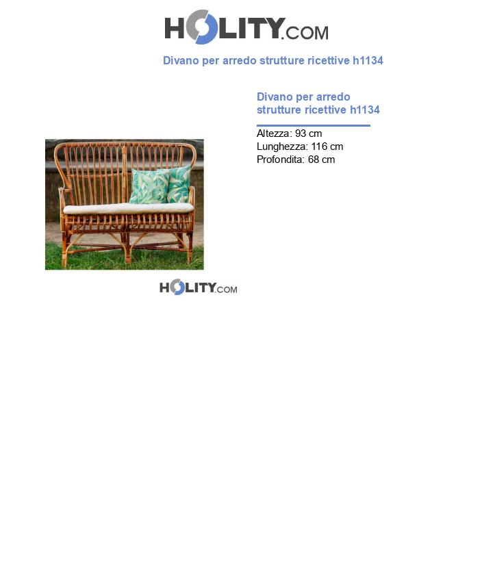 Divano per arredo strutture ricettive h1134