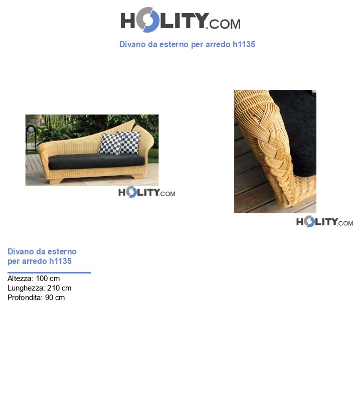 Divano da esterno per arredo h1135