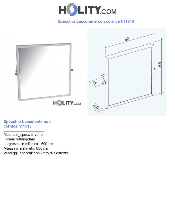 Specchio basculante con cornice h11510