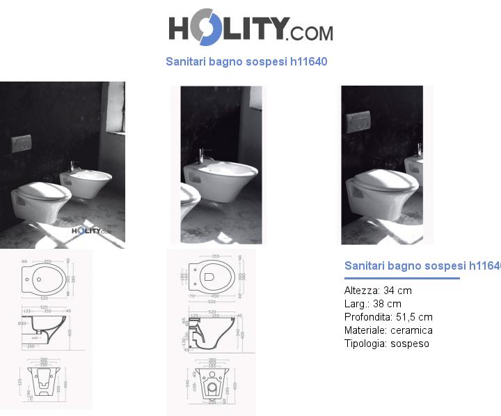 Sanitari bagno sospesi h11640