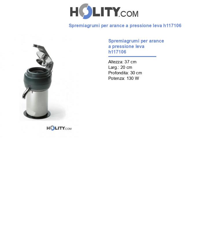 Spremiagrumi per arance a pressione leva h117106