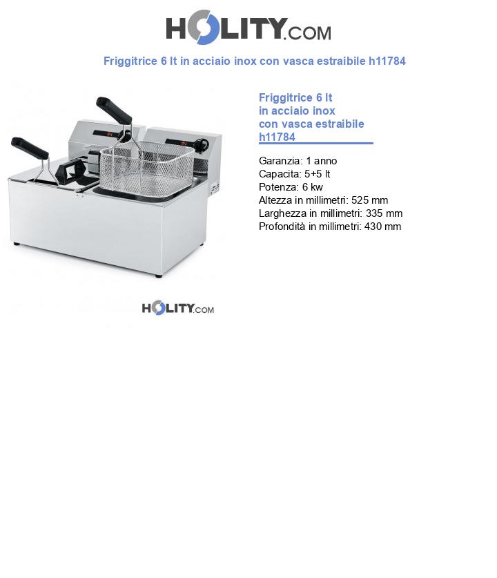 Friggitrice 5+5 lt in acciaio inox h11784