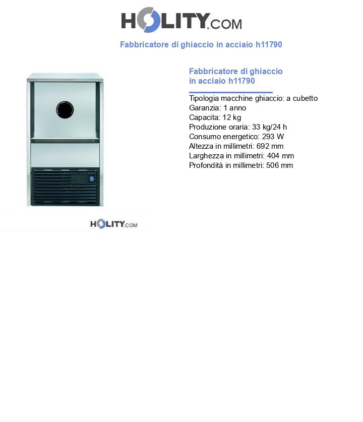 Fabbricatore di ghiaccio in acciaio h11790