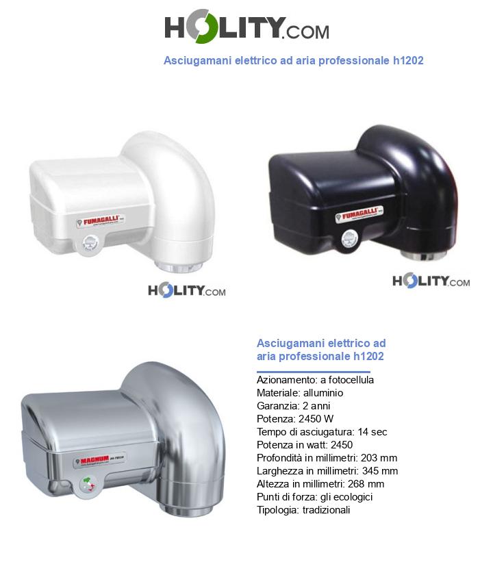 Asciugamani elettrico ad aria professionale h1202