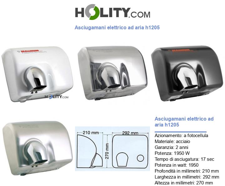 Asciugamani elettrico ad aria h1205