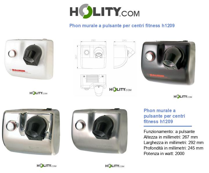 Phon murale a pulsante per centri fitness h1209