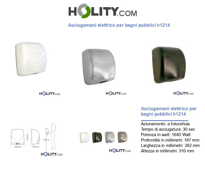 Asciugamani elettrico per bagni pubblici h1214
