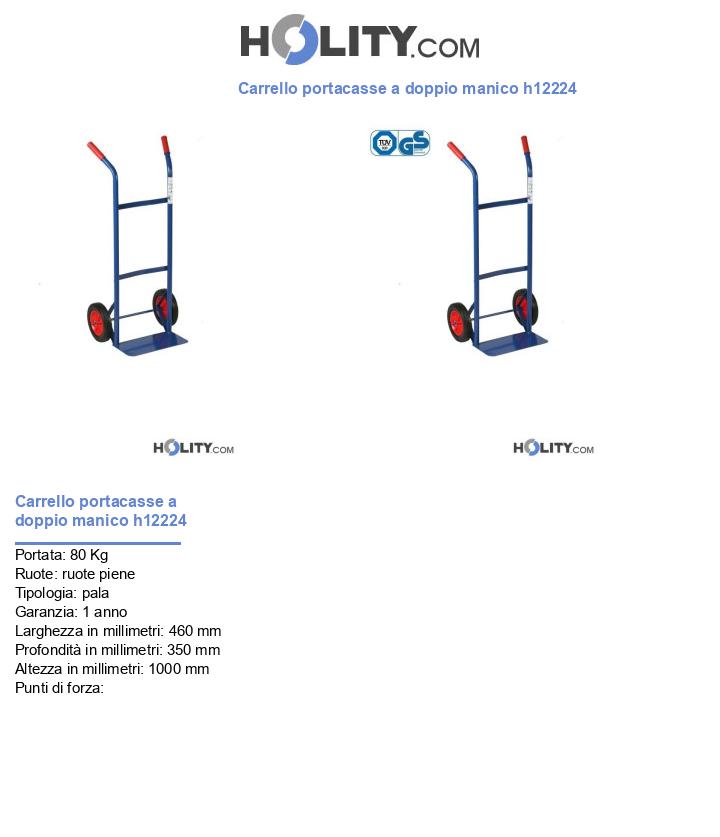 Carrello portacasse a doppio manico h12224