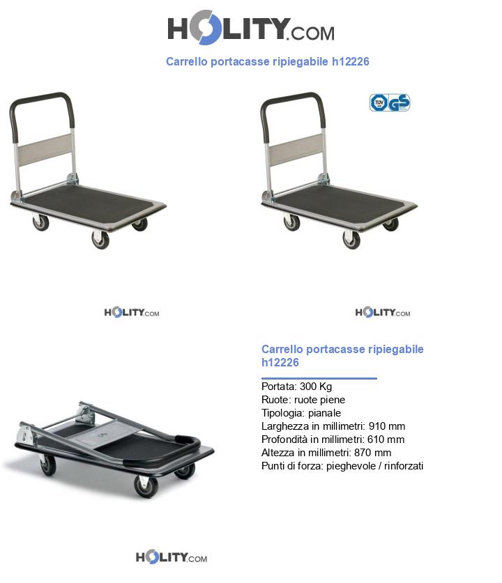 Carrello portacasse ripiegabile h12226