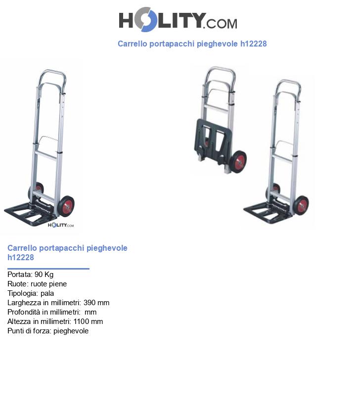 Carrello portapacchi pieghevole h12228