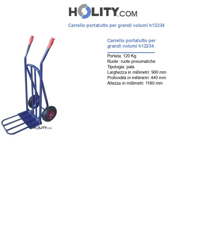 Carrello portatutto per grandi volumi h12234