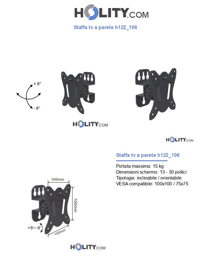 Staffa tv a parete h122_106