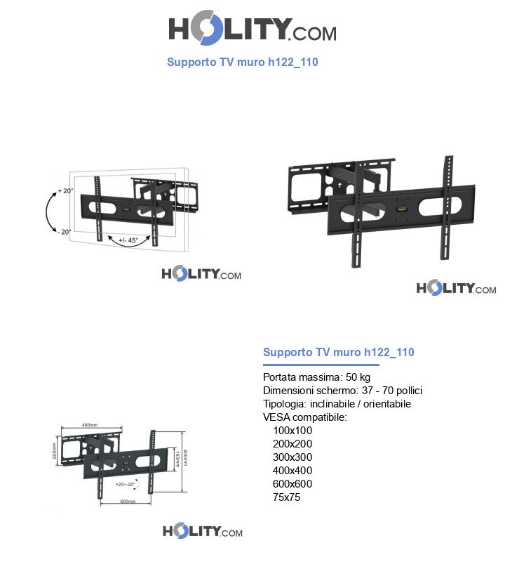 Supporto TV muro h122_110