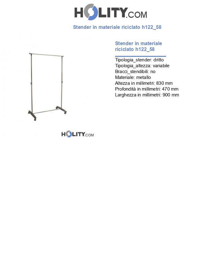 Stender in materiale riciclato h122_58
