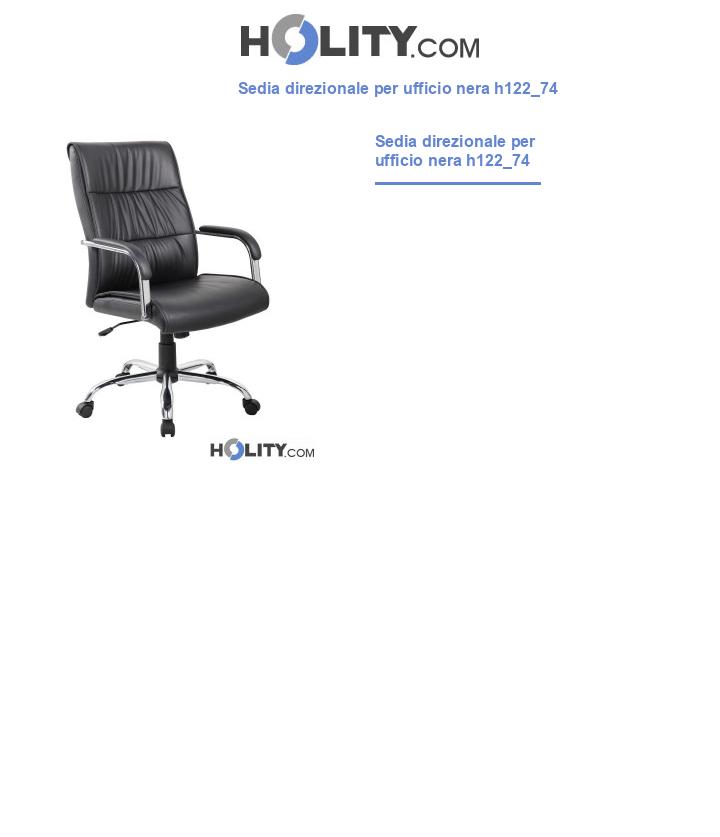 Sedia direzionale per ufficio nera h122_74