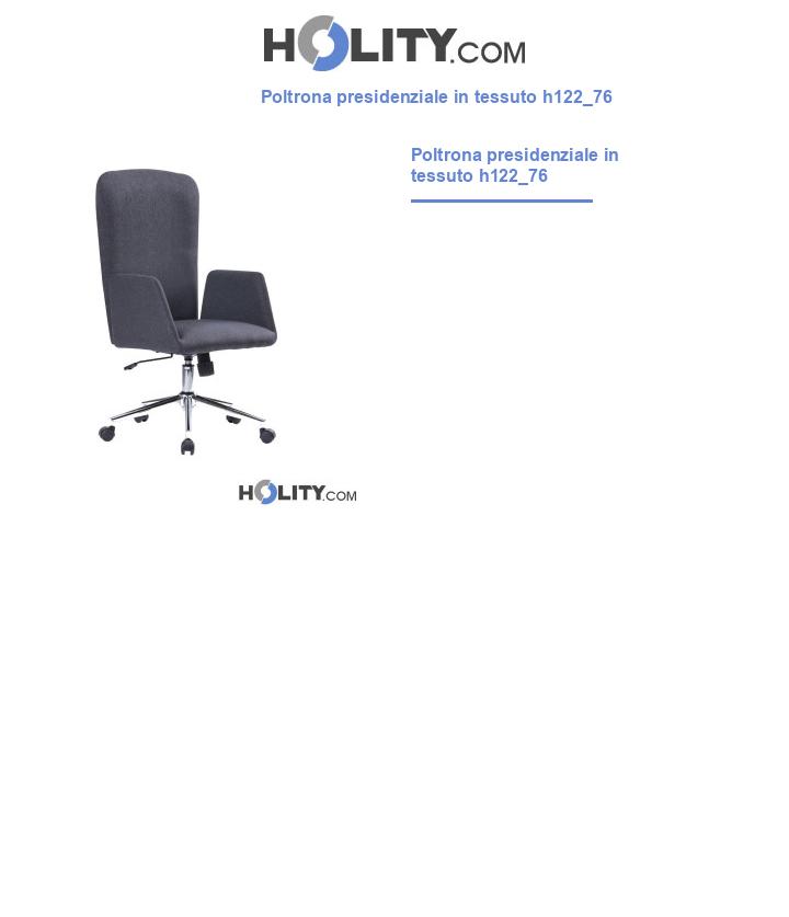 Poltrona presidenziale in tessuto h122_76