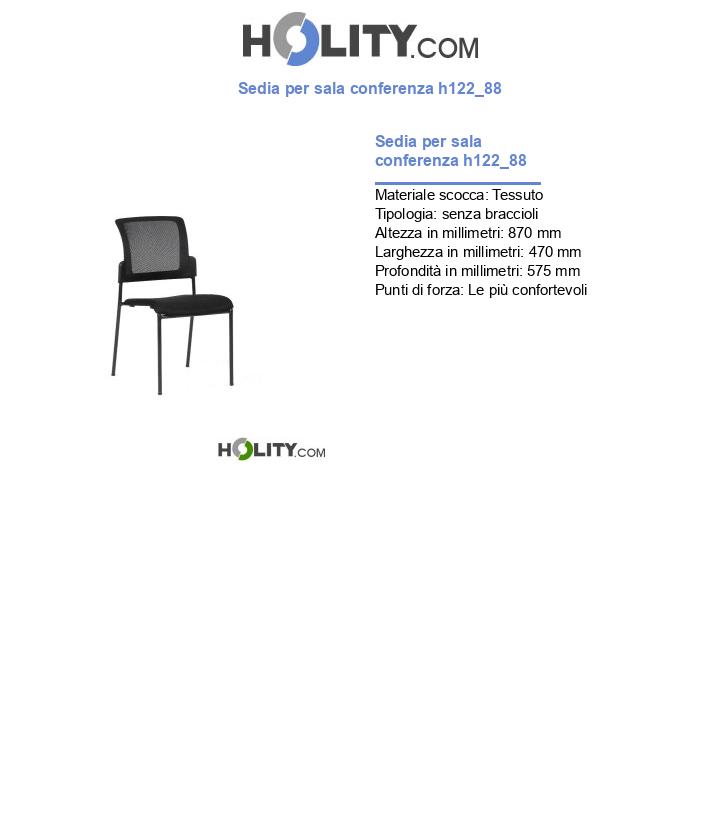 Sedia per sala conferenza h122_88