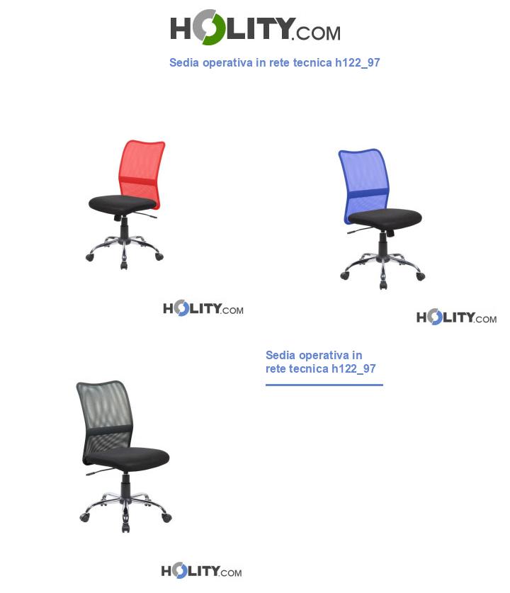 Sedia operativa in rete tecnica h122_97