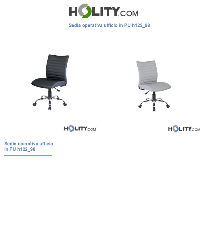Sedia operativa ufficio in PU h122_98