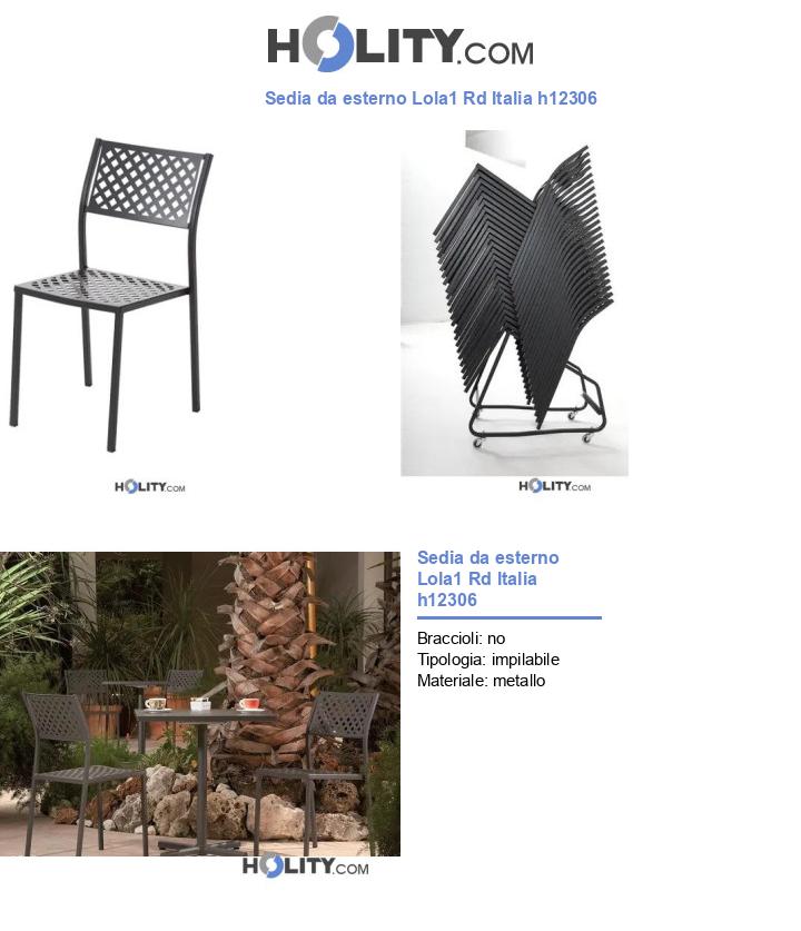 Sedia da esterno Lola1 Rd Italia h12306