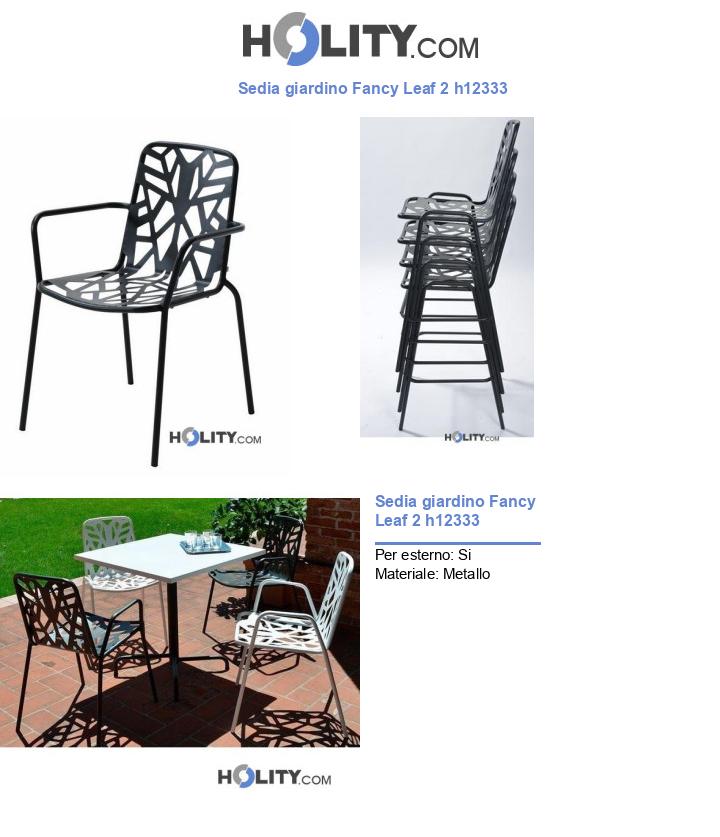 Sedia giardino Fancy Leaf 2 h12333