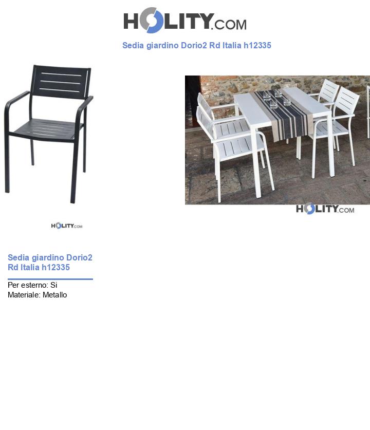 Sedia giardino Dorio2 Rd Italia h12335