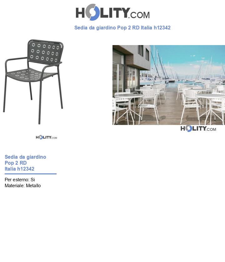 Sedia da giardino Pop 2 RD Italia h12342