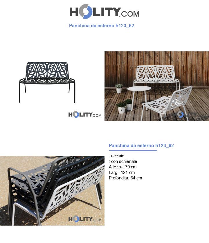 Panchina da esterno h123_62