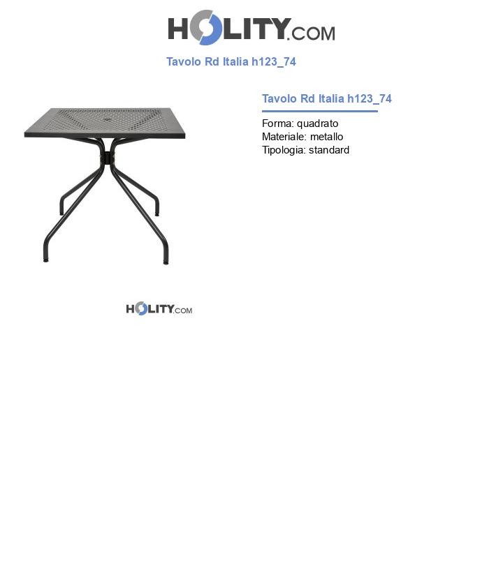 Tavolo Rd Italia h123_74