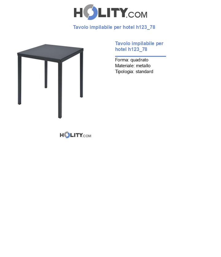Tavolo impilabile per hotel h123_78
