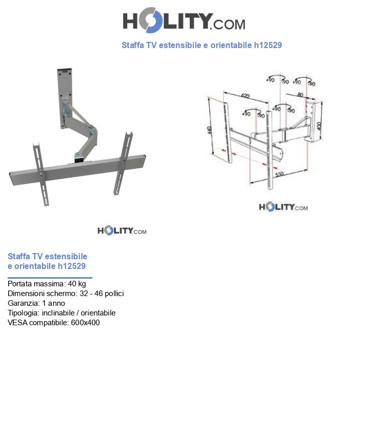 Staffa TV girevole e inclinabile h12529