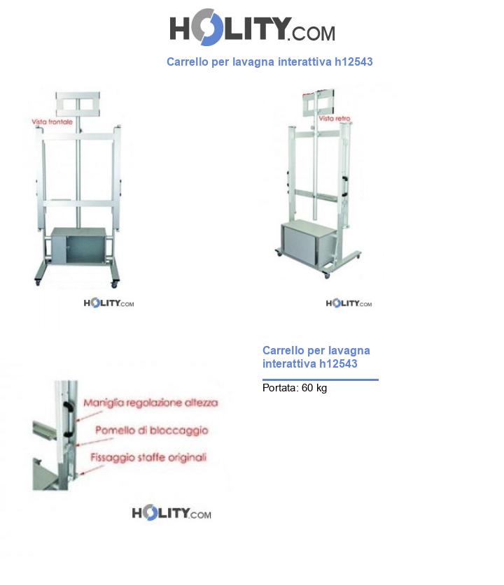 Carrello per lavagna interattiva h12543