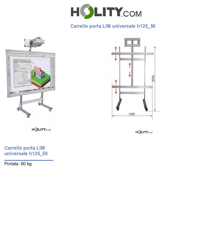 Carrello porta LIM universale h125_50