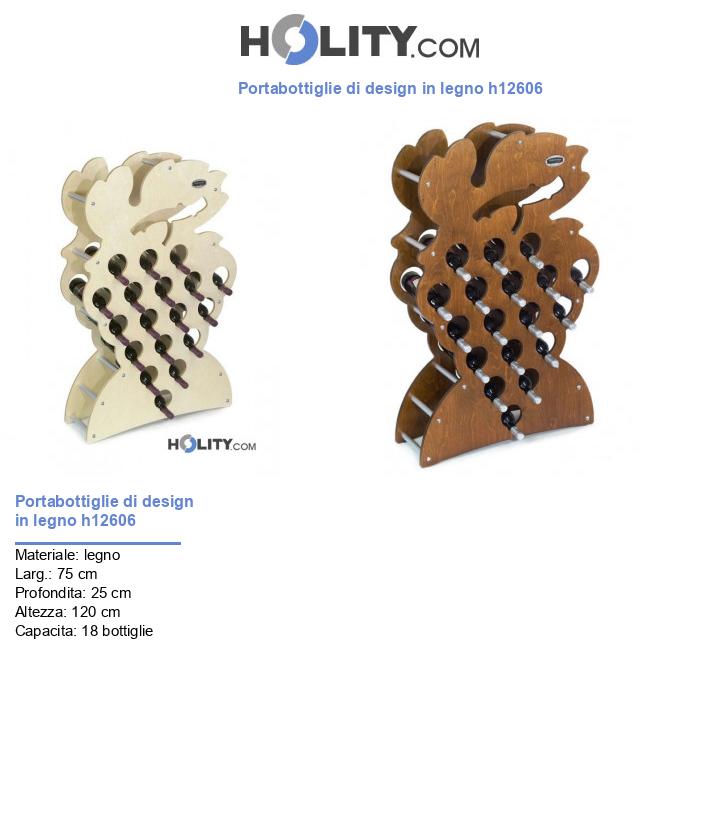 Portabottiglie di design in legno h12606